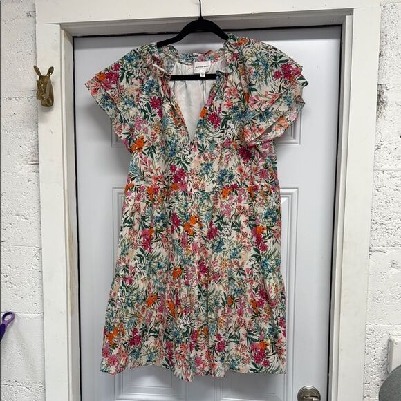 Lavender Brown Dresses & Skirts - Lavender Brown Multicolor Floral Dress - Size Medium - Like New Summer Dress